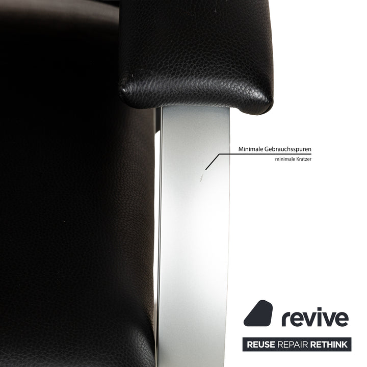 WK Wohnen Spot 698 Fauteuil en cuir Noir fonction manuelle