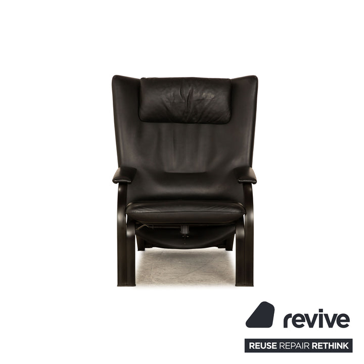 WK Wohnen Spot 698 leather armchair black manual function relaxation function