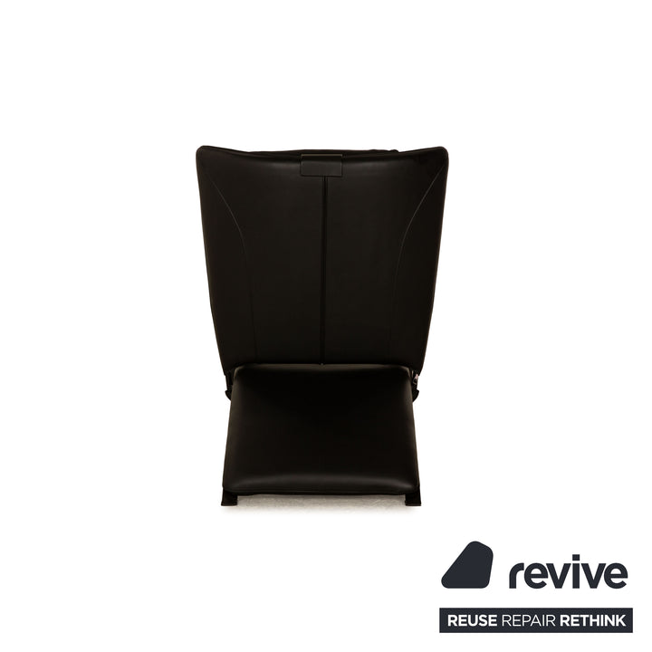 WK Wohnen Spot 698 leather armchair black manual function relaxation function