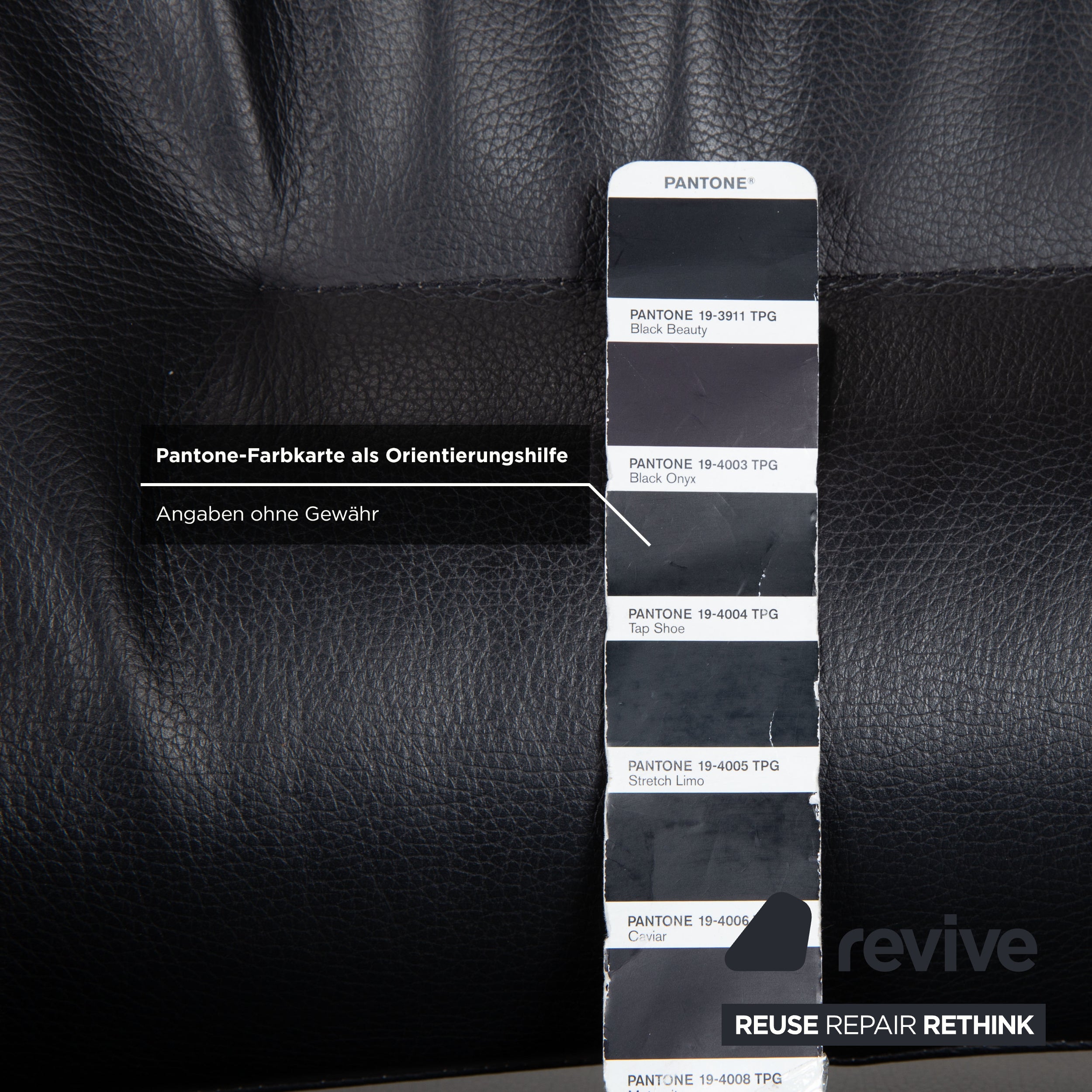 WK Wohnen Spot 698 Leder Sessel Schwarz manuelle Funktion Sofa Couch
