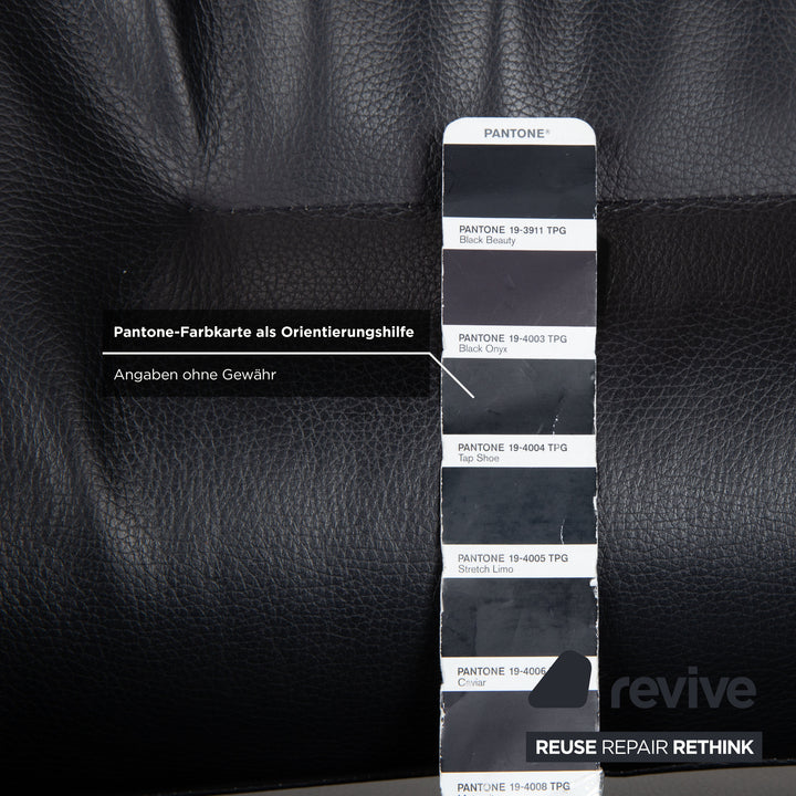 WK Wohnen Spot 698 Leder Sessel Schwarz manuelle Funktion Sofa Couch