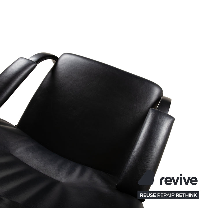 WK Wohnen Spot 698 Leder Sessel Schwarz manuelle Funktion