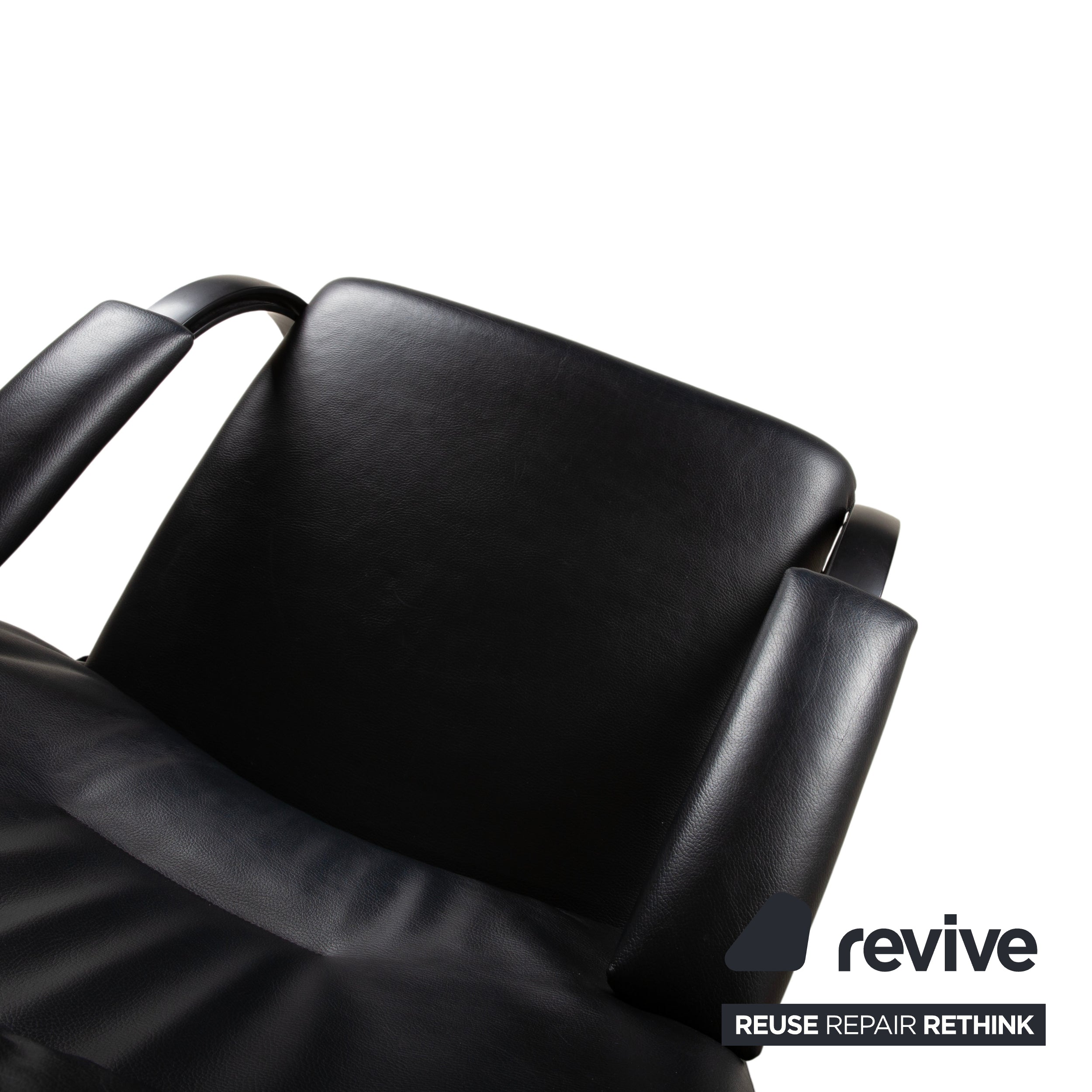 WK Wohnen Spot 698 Leder Sessel Schwarz manuelle Funktion