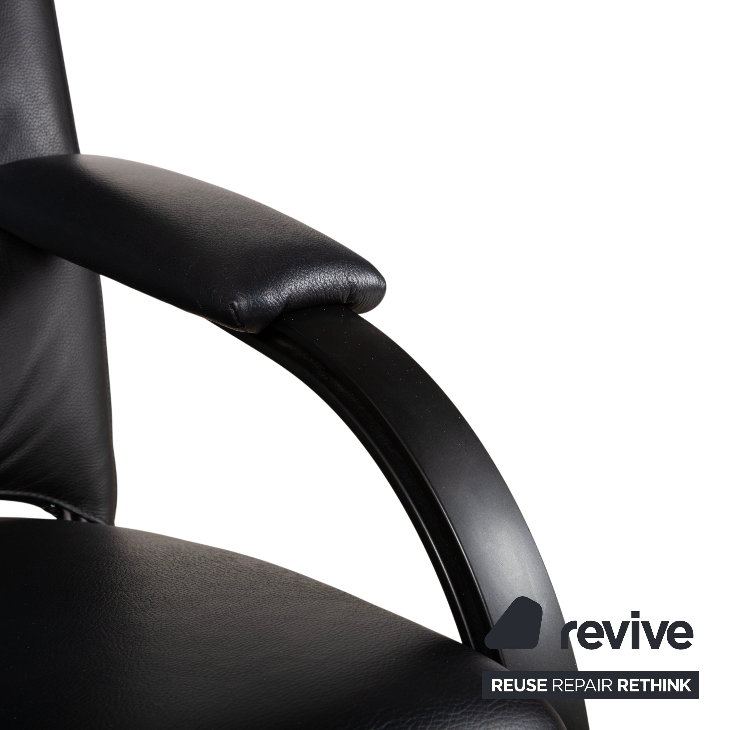 WK Wohnen Spot 698 Leather Armchair Black manual function