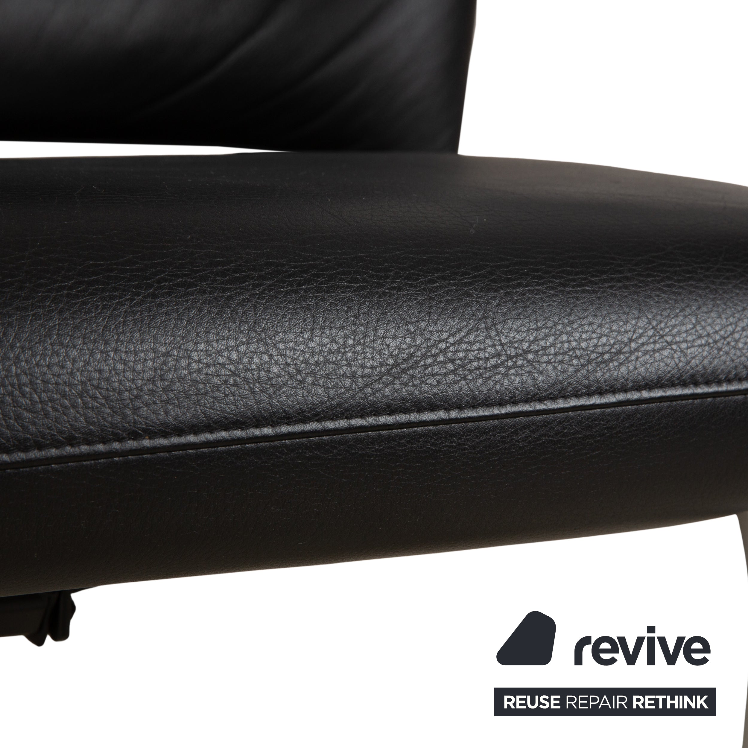 WK Wohnen Spot 698 Leder Sessel Schwarz manuelle Funktion