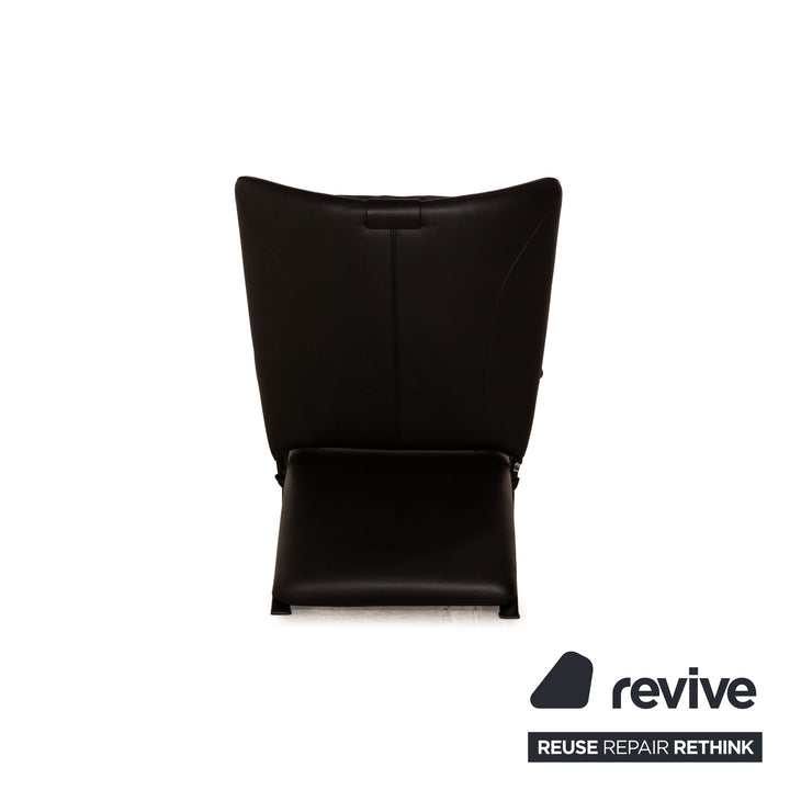 WK Wohnen Spot 698 Leather Armchair Black manual relax function