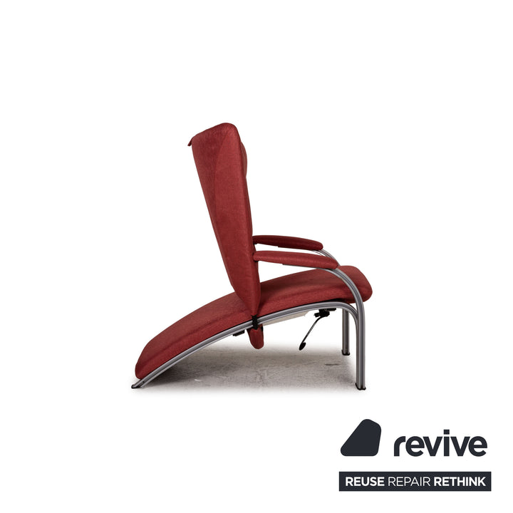 WK Wohnen Spot 698 armchair fabric red function relaxation function
