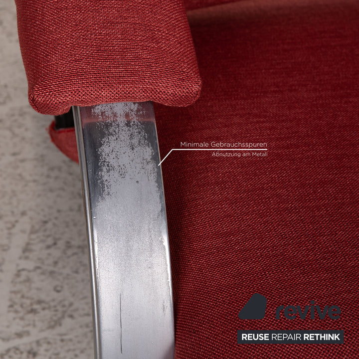 WK Wohnen Spot 698 armchair fabric red function relaxation function