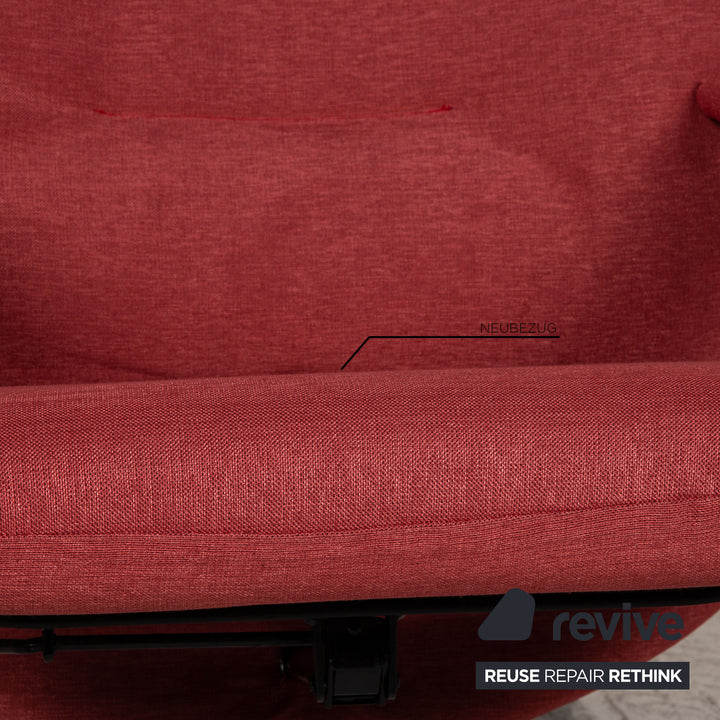 WK Wohnen Spot 698 armchair fabric red function relaxation function