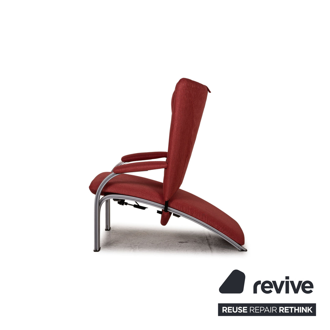 WK Wohnen Spot 698 armchair fabric red function relaxation function