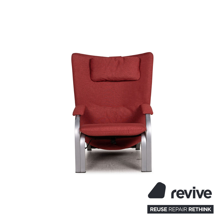 WK Wohnen Spot 698 armchair fabric red function relaxation function