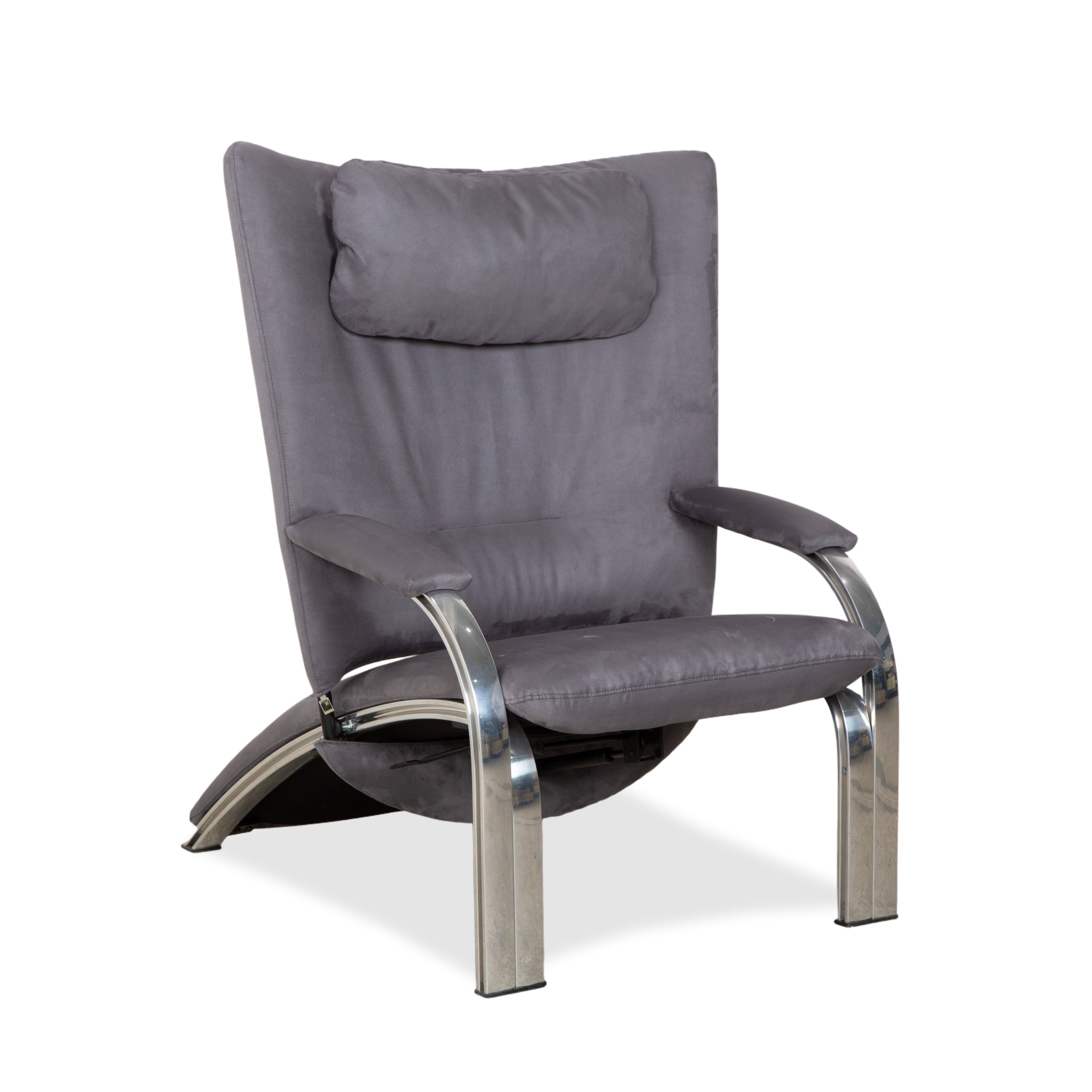 WK Wohnen Spot 698 Stoff Sessel Grau manuelle Funktion Neubezug Silber