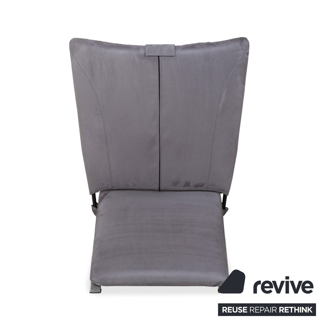 WK Wohnen Spot 698 Stoff Sessel Grau manuelle Funktion Neubezug Silber