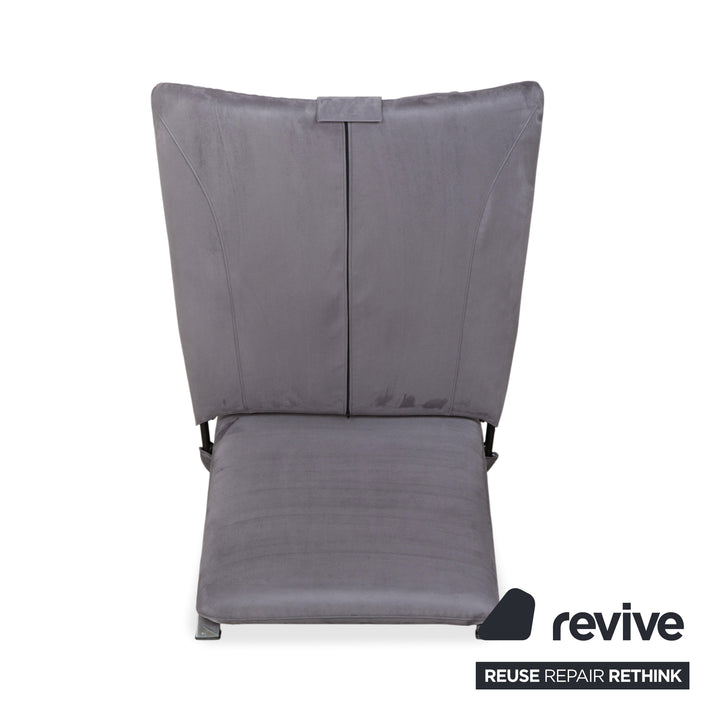 WK Wohnen Spot 698 Stoff Sessel Grau manuelle Funktion Neubezug Silber