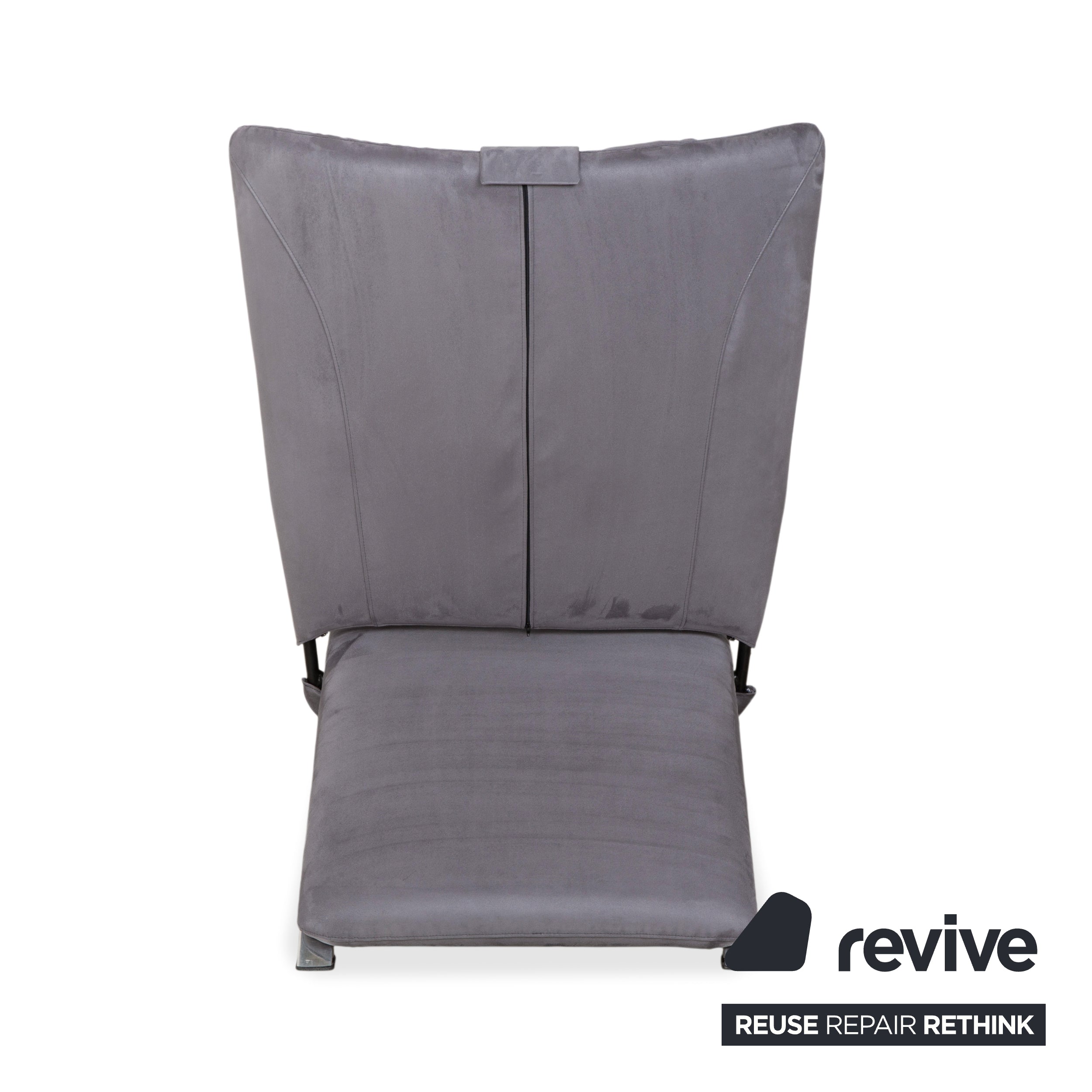 WK Wohnen Spot 698 Stoff Sessel Grau manuelle Funktion Neubezug Silber