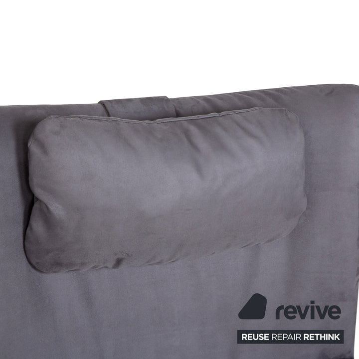 WK Wohnen Spot 698 Stoff Sessel Grau manuelle Funktion Neubezug Silber