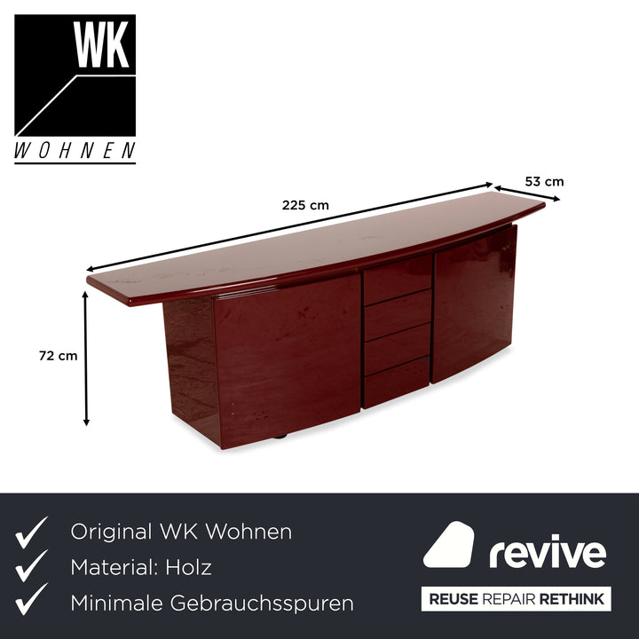 WK Wohnen Tonda Holz Sideboard Rot