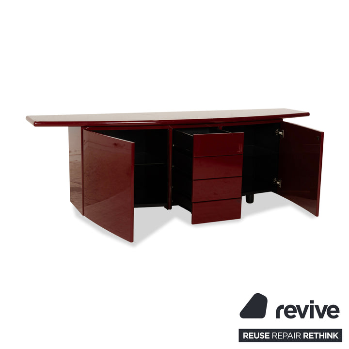 WK Wohnen Tonda wooden sideboard red