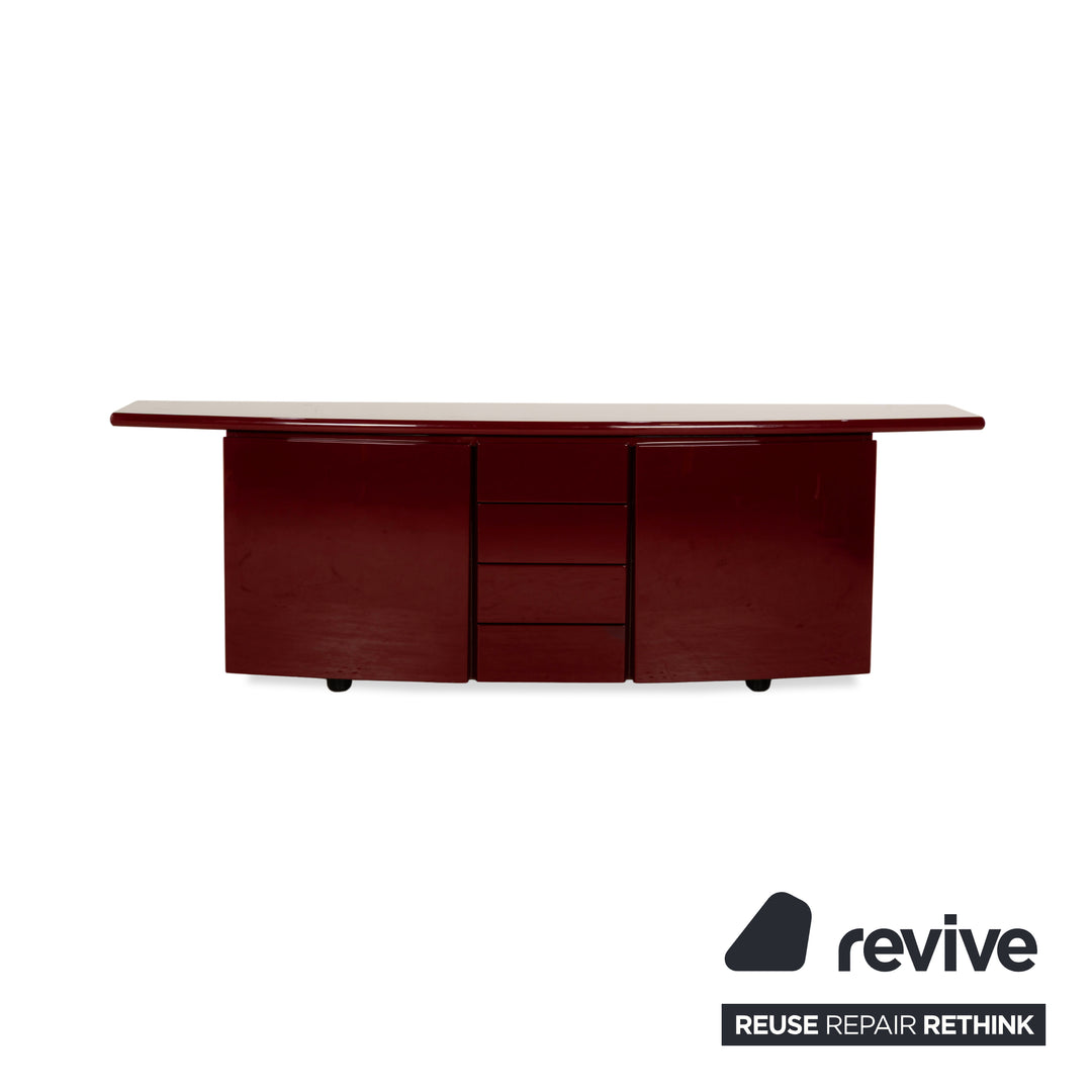 WK Wohnen Tonda wooden sideboard red