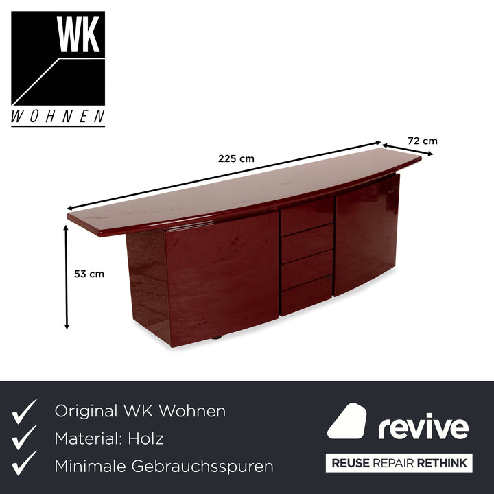 WK Wohnen Tonda wooden sideboard red
