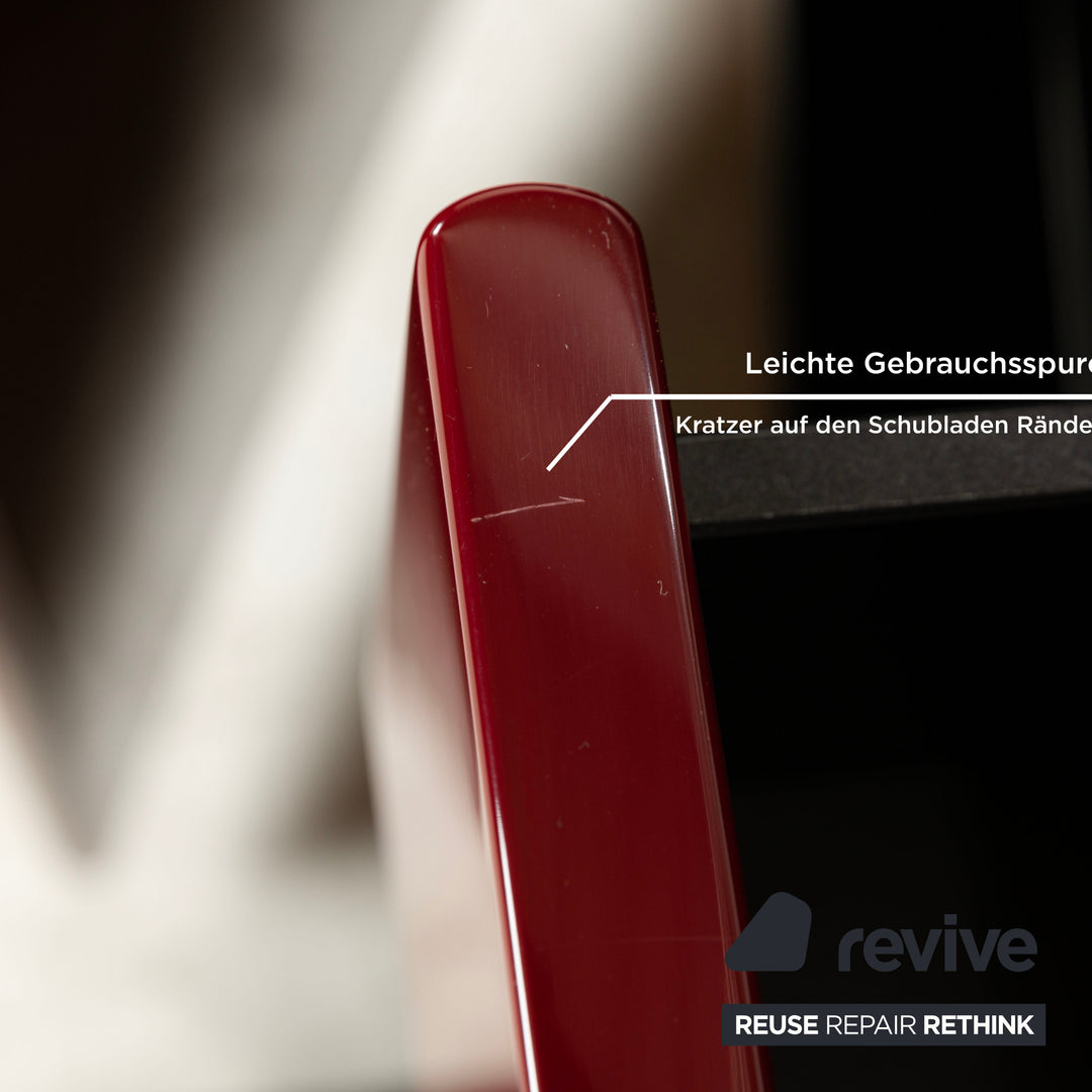 WK Wohnen Tonda wooden sideboard red