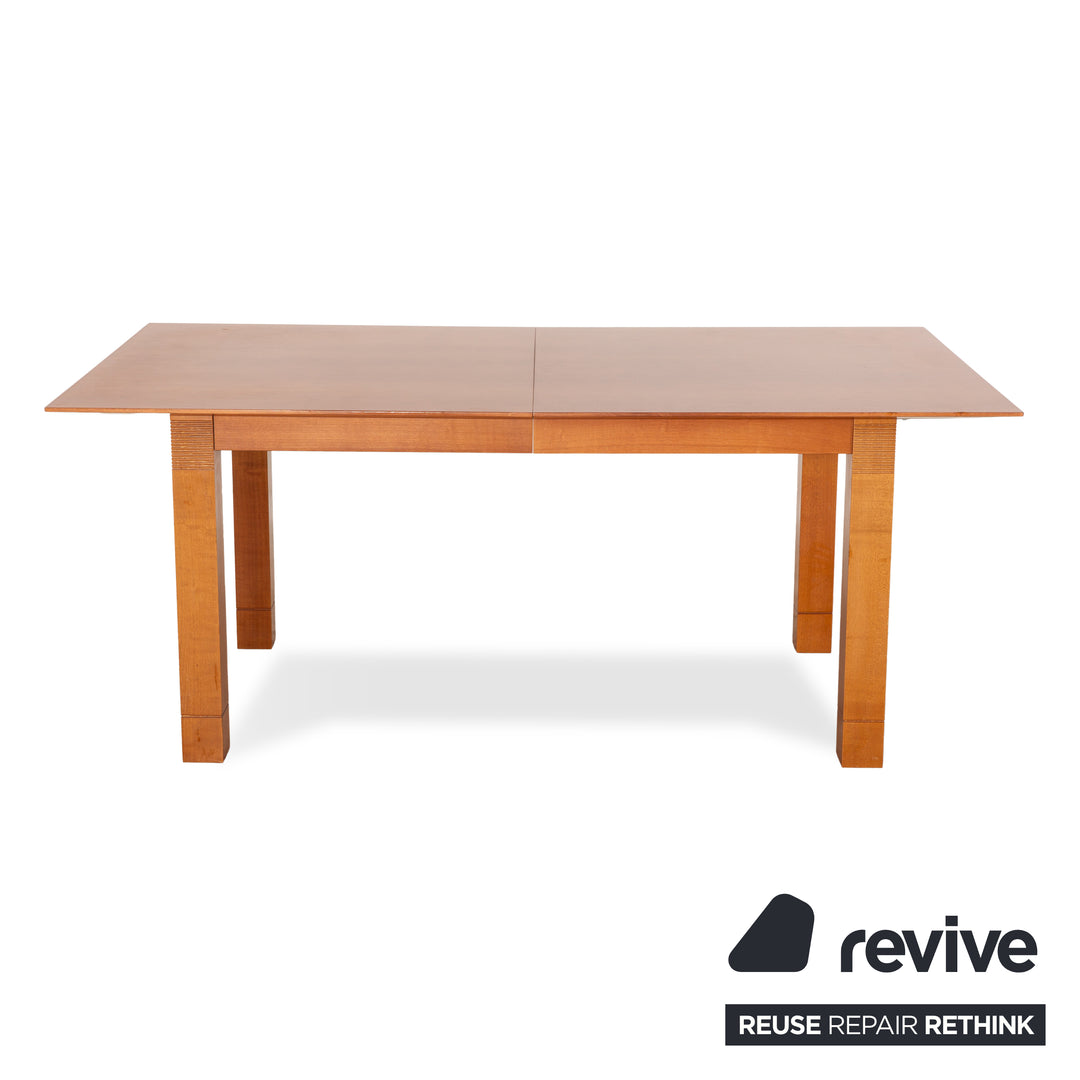 WK Wohnen Table à manger en bois Voltaire en cerisier marron avec fonction d'extension manuelle 178-223 x 74 x 95 cm