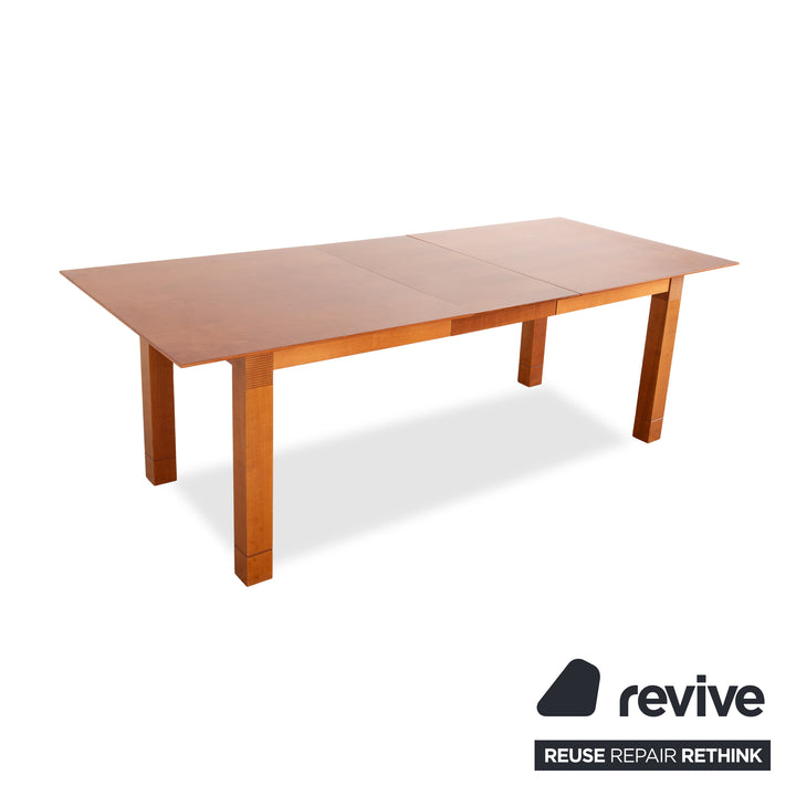 WK Wohnen Table à manger en bois Voltaire en cerisier marron avec fonction d'extension manuelle 178-223 x 74 x 95 cm