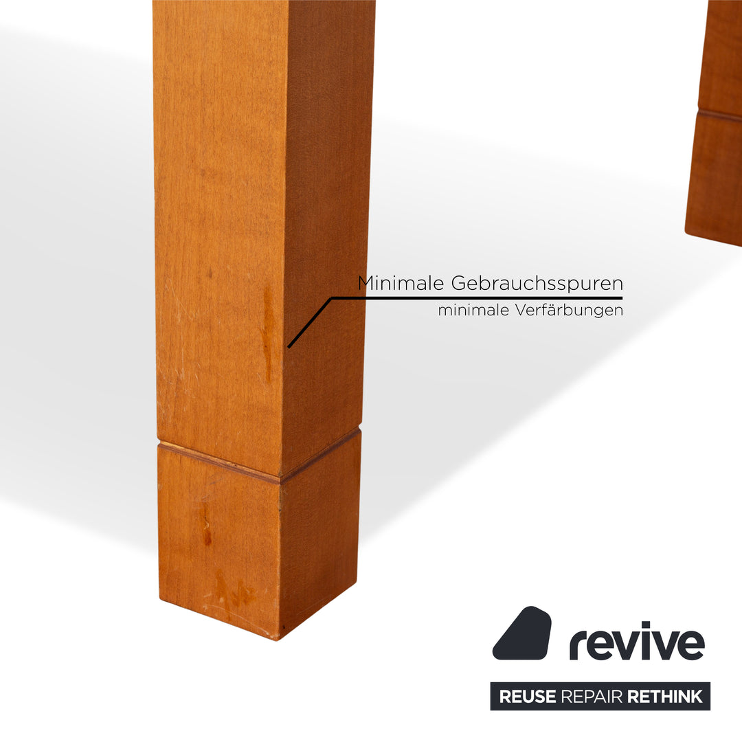 WK Wohnen Table à manger en bois Voltaire en cerisier marron avec fonction d'extension manuelle 178-223 x 74 x 95 cm