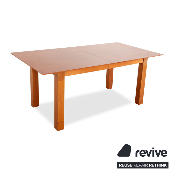WK Wohnen Table à manger en bois Voltaire en cerisier marron avec fonction d'extension manuelle 178-223 x 74 x 95 cm