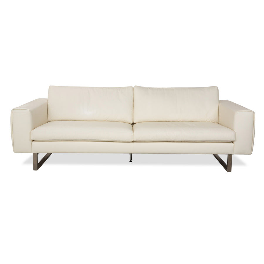 WK Wohnen WK 620 Leder Viersitzer Creme Weiß Sofa Couch
