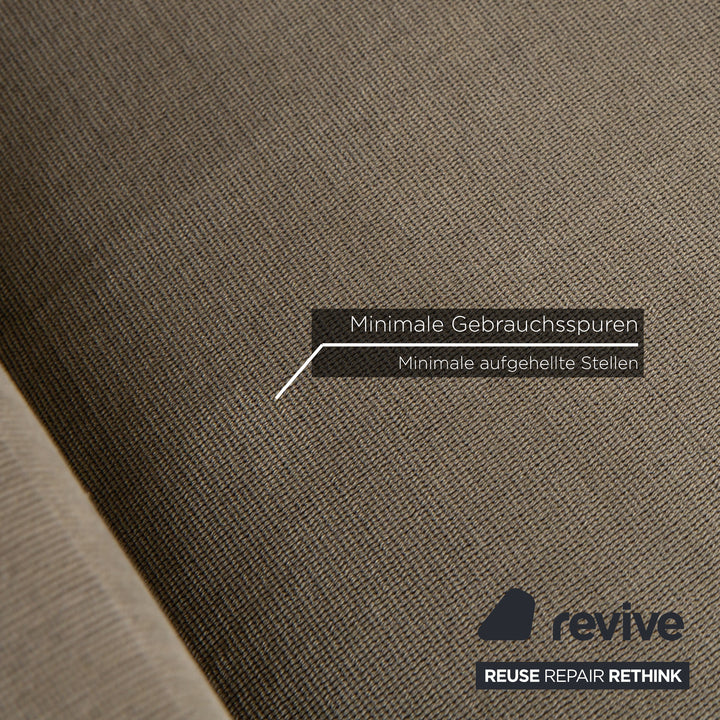 WK Wohnen WK 663 Stoff Sofa Garnitur Grau Graugrün 2x Zweisitzer Sofa Couch