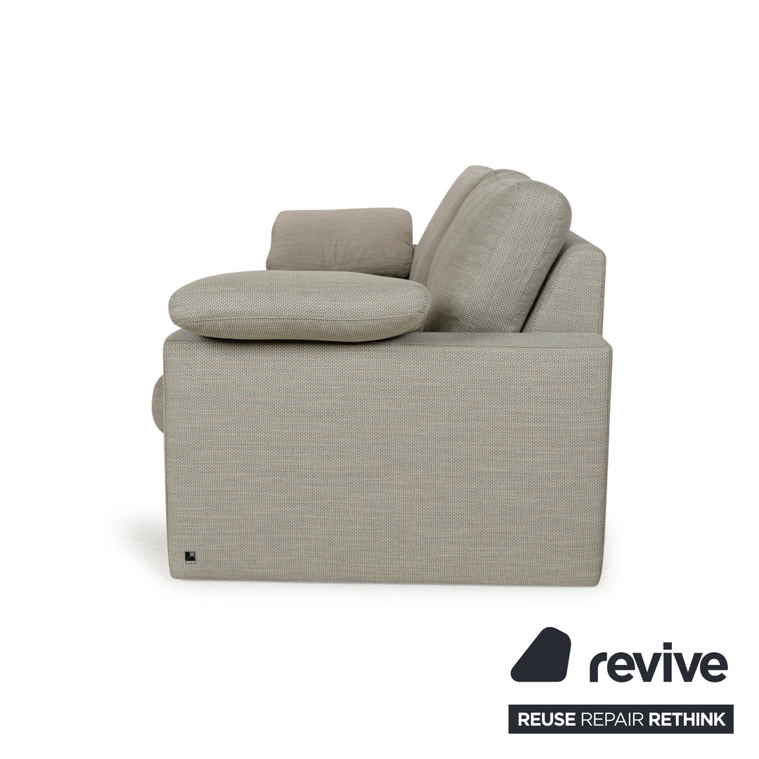 WK Wohnen WK 664 Fabric Three-Seater Gray Beige Sofa Couch