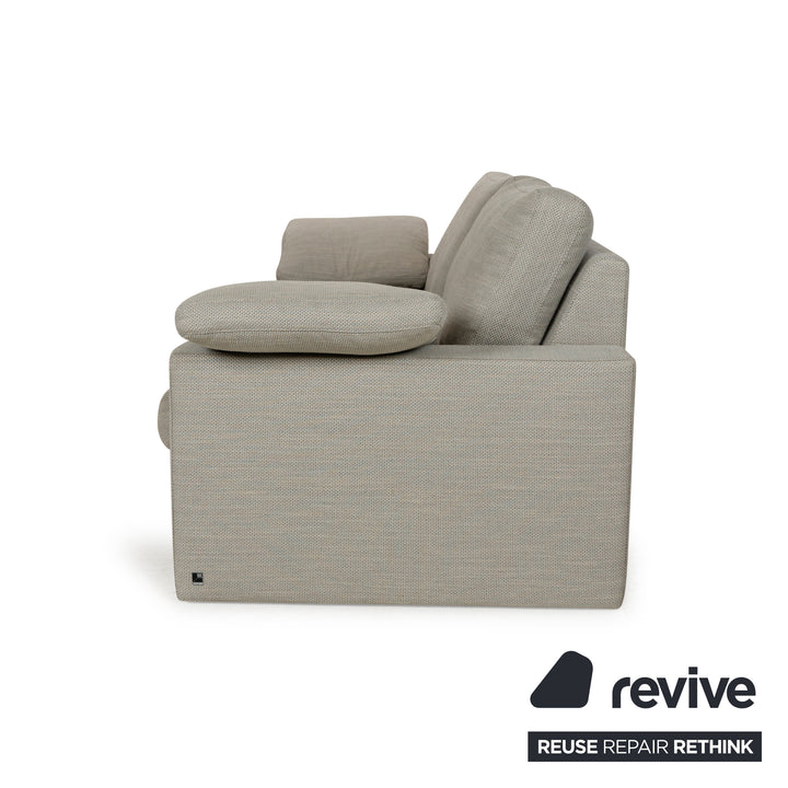WK Wohnen WK 664 Fabric Three-Seater Gray Beige Sofa Couch