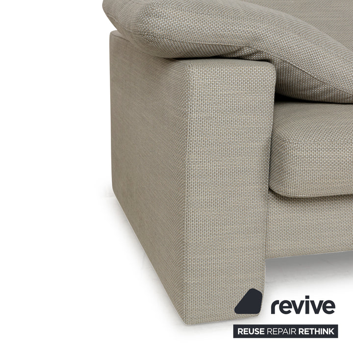 WK Wohnen WK 664 Fabric Three-Seater Gray Beige Sofa Couch