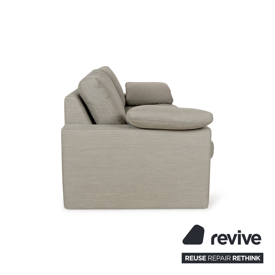 WK Wohnen WK 664 Fabric Three-Seater Gray Beige Sofa Couch