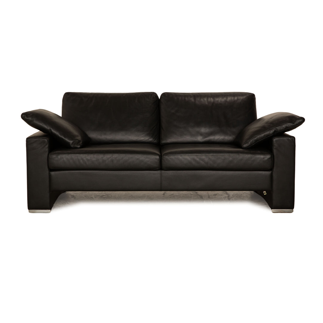WK Wohnen WK 690 Canapé deux places en cuir noir
