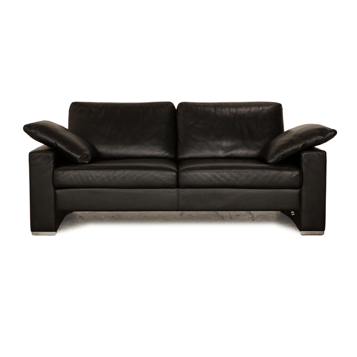 WK Wohnen WK 690 Canapé deux places en cuir noir