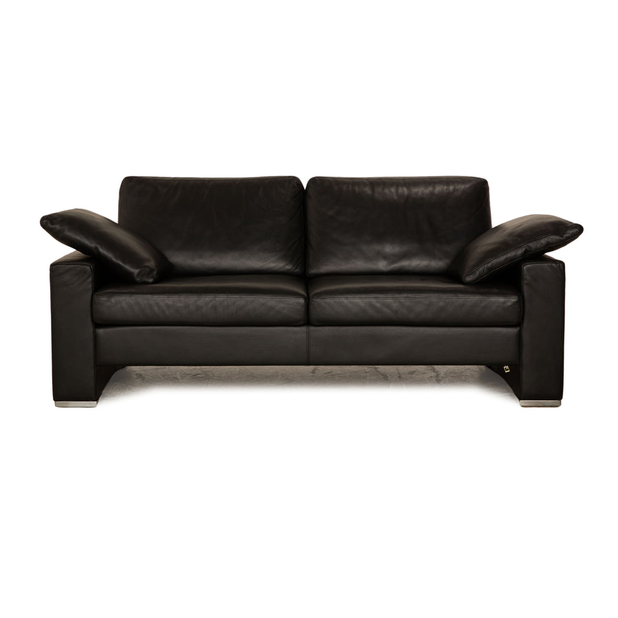 WK Wohnen WK 690 Canapé deux places en cuir noir