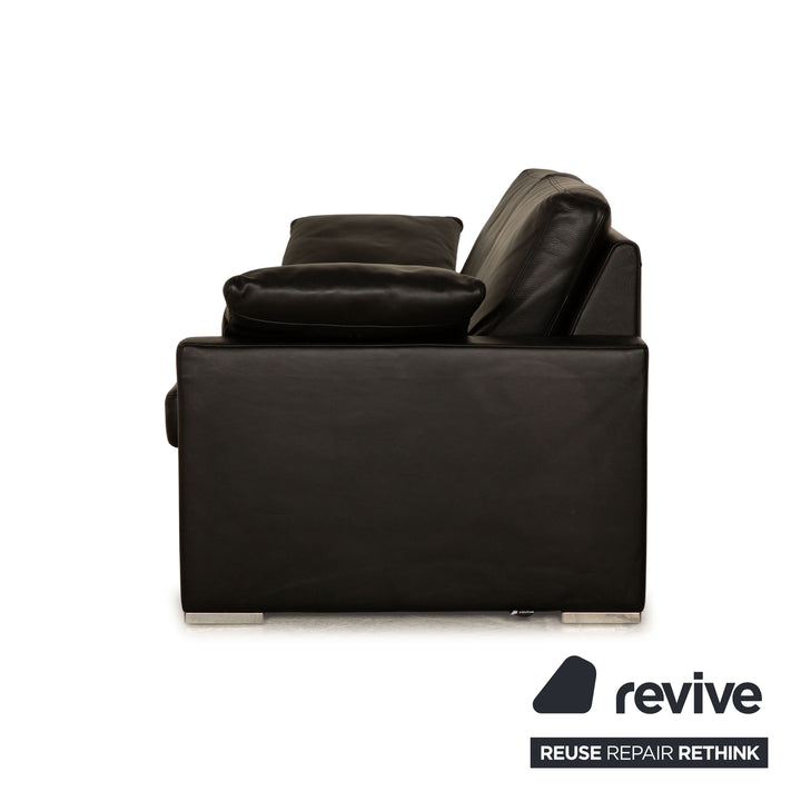 WK Wohnen WK 690 Canapé deux places en cuir noir