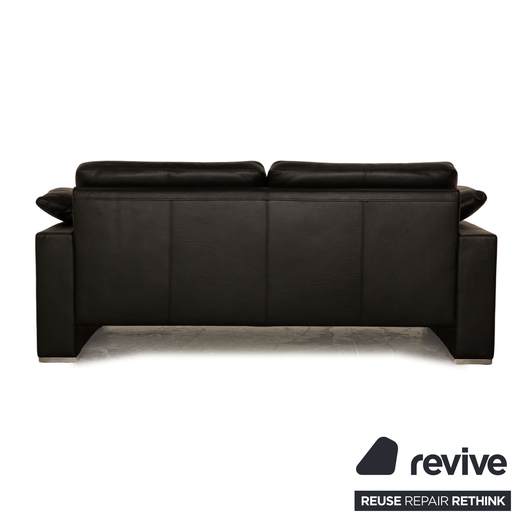 WK Wohnen WK 690 Canapé deux places en cuir noir