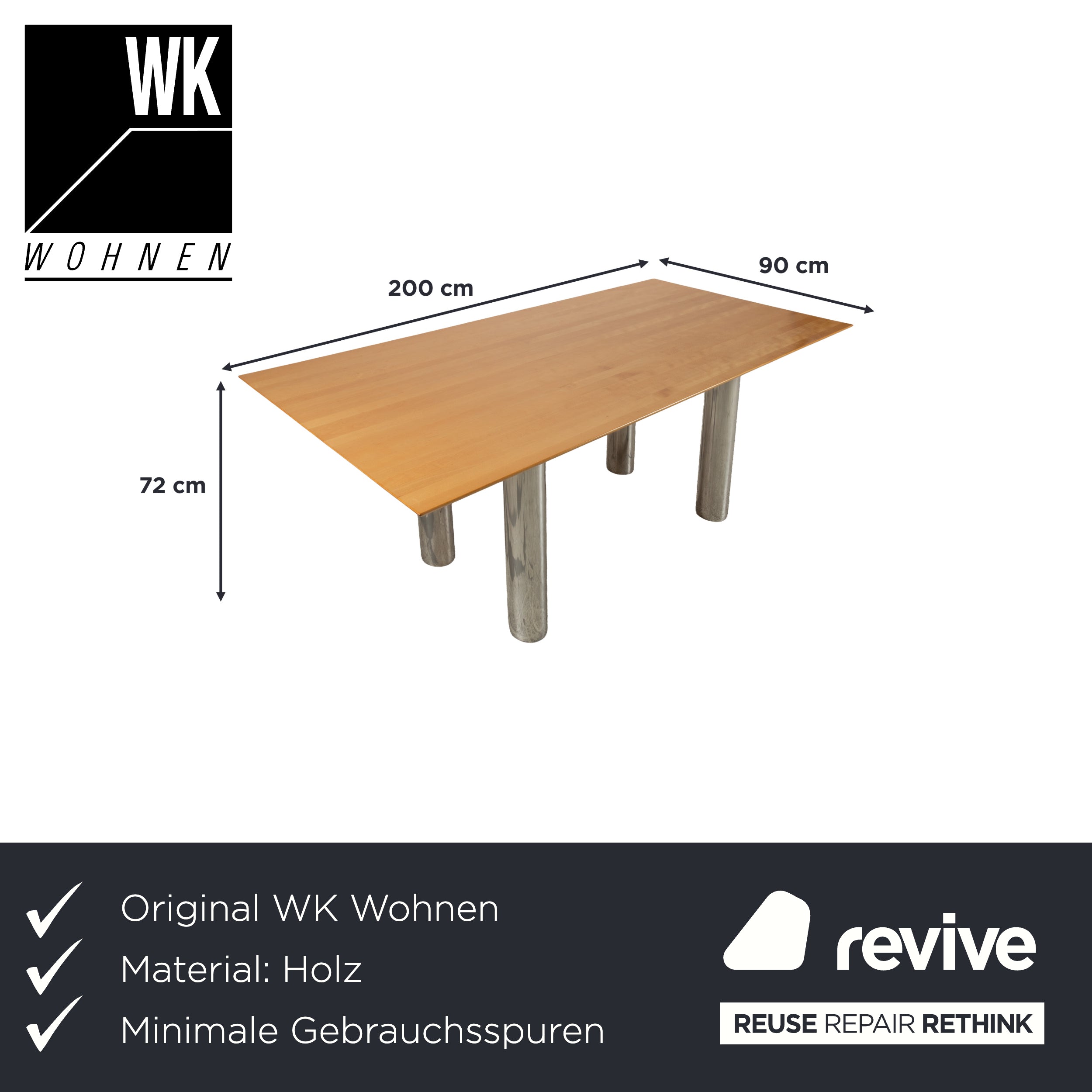 WK Wohnen WK 888 Wooden Dining Table Brown