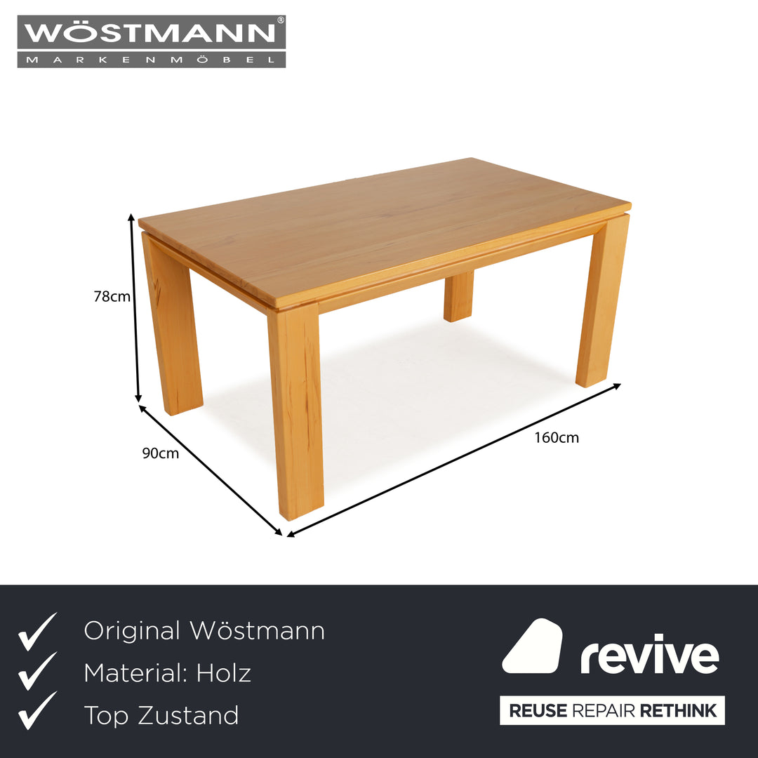 Wöstmann Holz Esstisch Braun 160 x 78 x 90cm