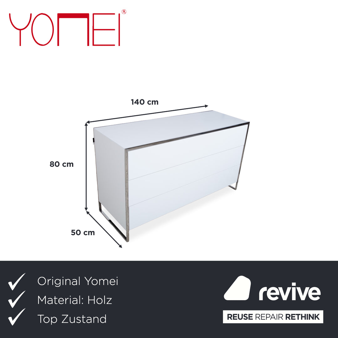Yomei SMART Night 309 Sideboard Cremeweiß mit Metallgestell