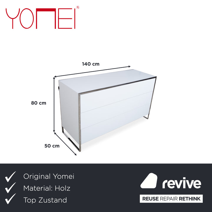 Yomei SMART Night 309 Sideboard Cremeweiß mit Metallgestell