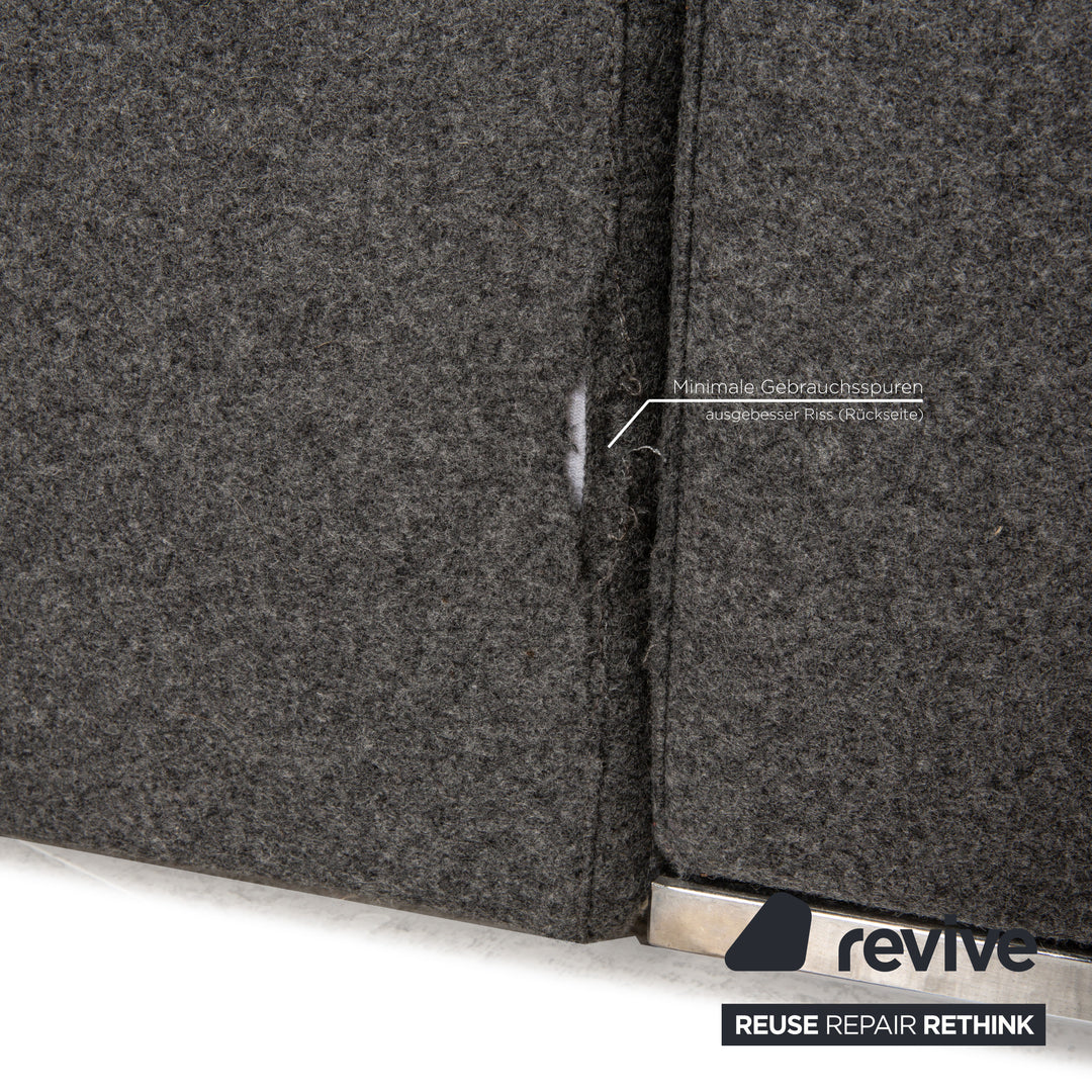 Zanotta Alfa Canapé D'angle En Tissu Gris Canapé Canapé