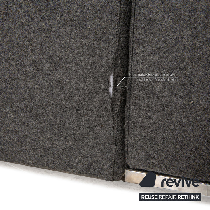 Zanotta Alfa Canapé D'angle En Tissu Gris Canapé Canapé