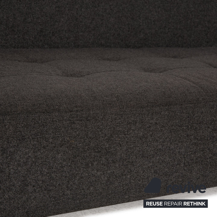 Zanotta Alfa Stoff Ecksofa Grau Sofa Couch