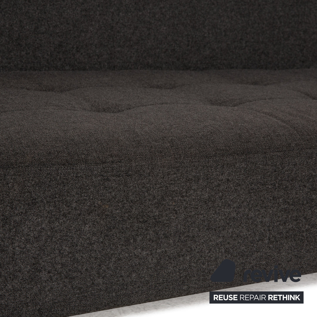 Zanotta Alfa Stoff Ecksofa Grau Sofa Couch