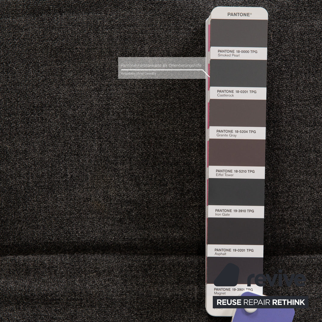 Zanotta Alfa Canapé D'angle En Tissu Gris Canapé Canapé