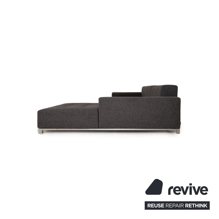 Zanotta Alfa Canapé D'angle En Tissu Gris Canapé Canapé